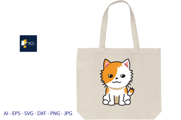 Cat Cute Svg Orange White