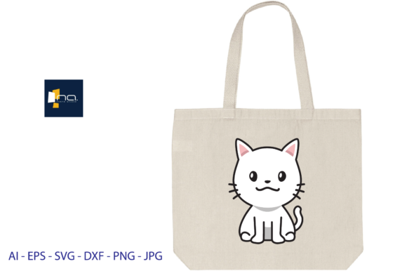 Cat Cute Svg White 2