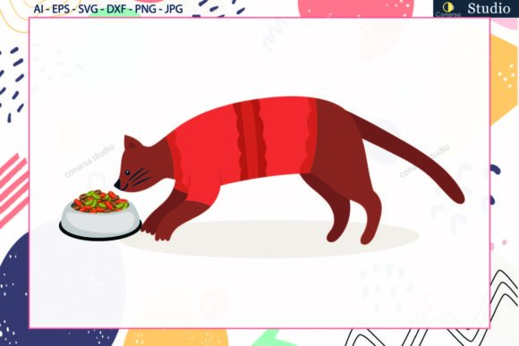 Cat Eat Svg: A Creative Embroidery Design