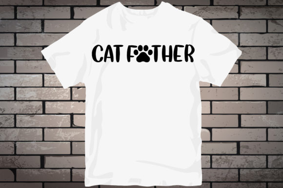 Cat Father SVG- White Shirt