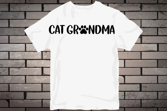 Cat Grandma SVG White T-Shirt