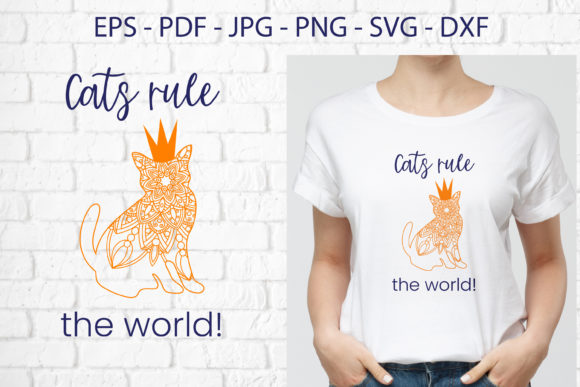 Cat Mandalas SVG, Cats Rule the World