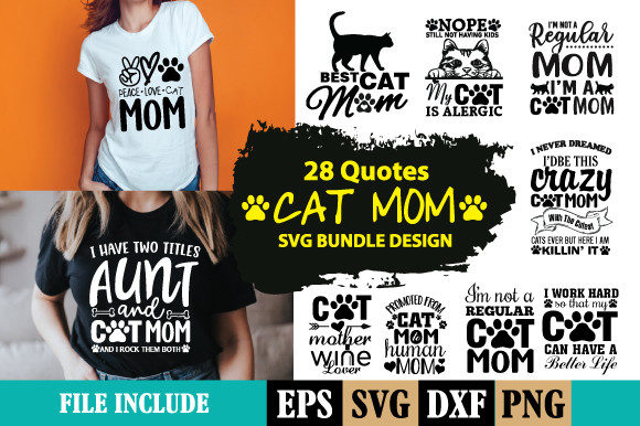 Cat Mom SVG Bundle SVG