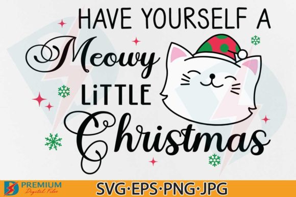 Christmas Cat Saying SVG, Xmas Gift SVG
