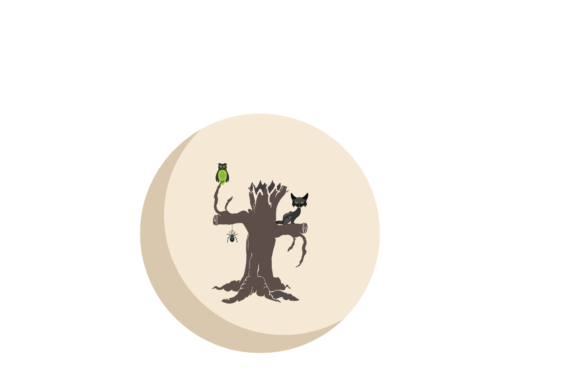 Halloween Icon Owl and Cat Night Svg