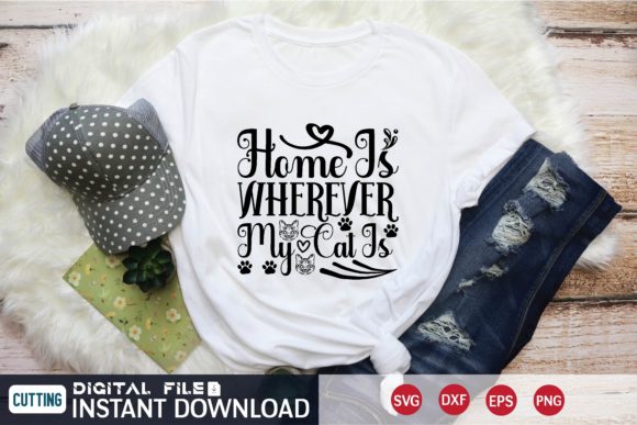 Home is Wherever My Cat is Svg