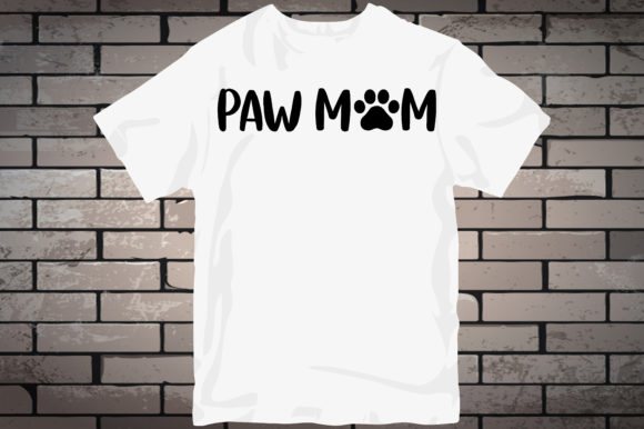 Paw Mom Cat Black SVG