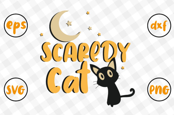 Scaredy Cat Halloween SVG Design